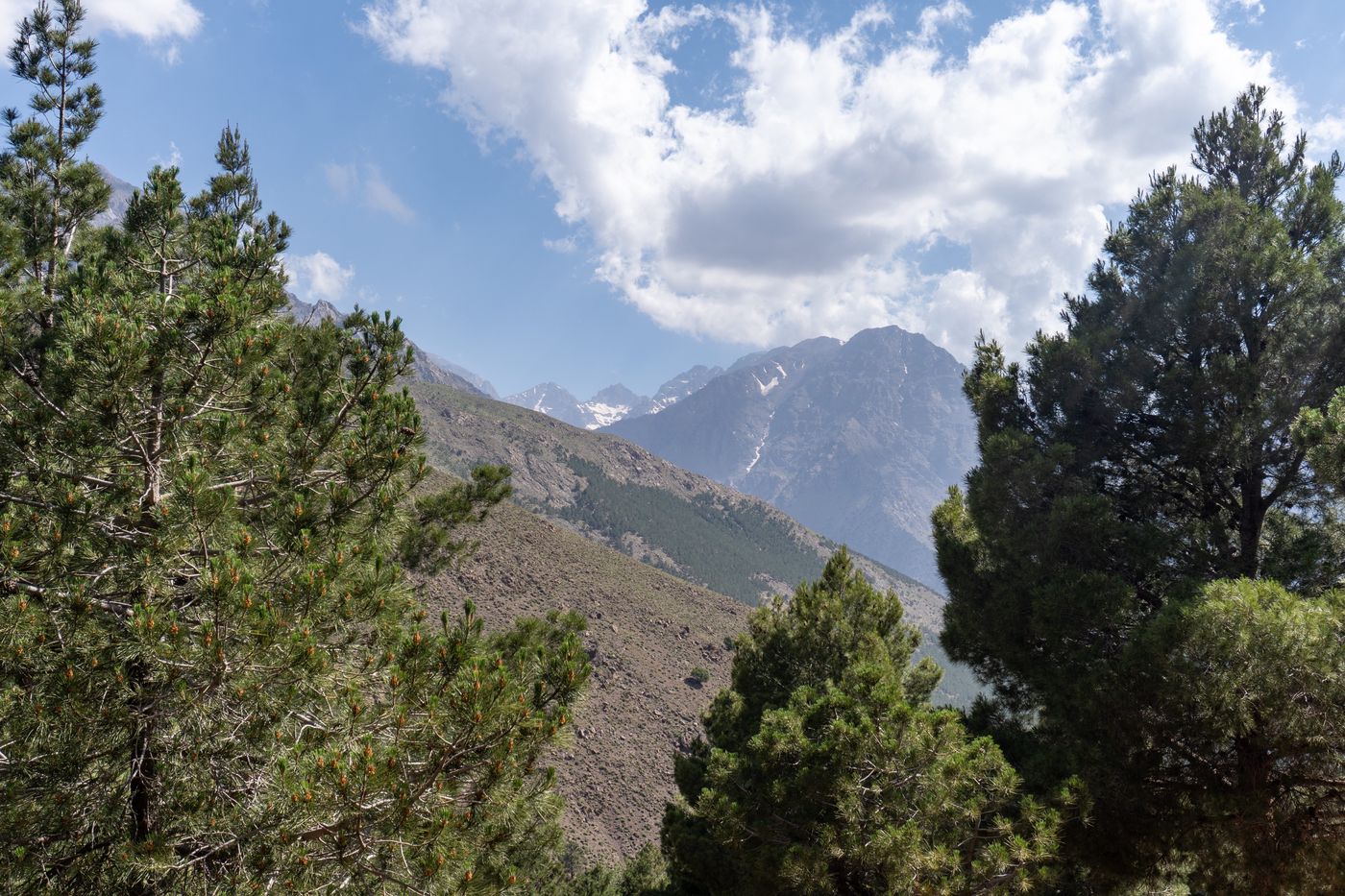 Vue du col de Tizi n'Tamatert, surplombant Imlil