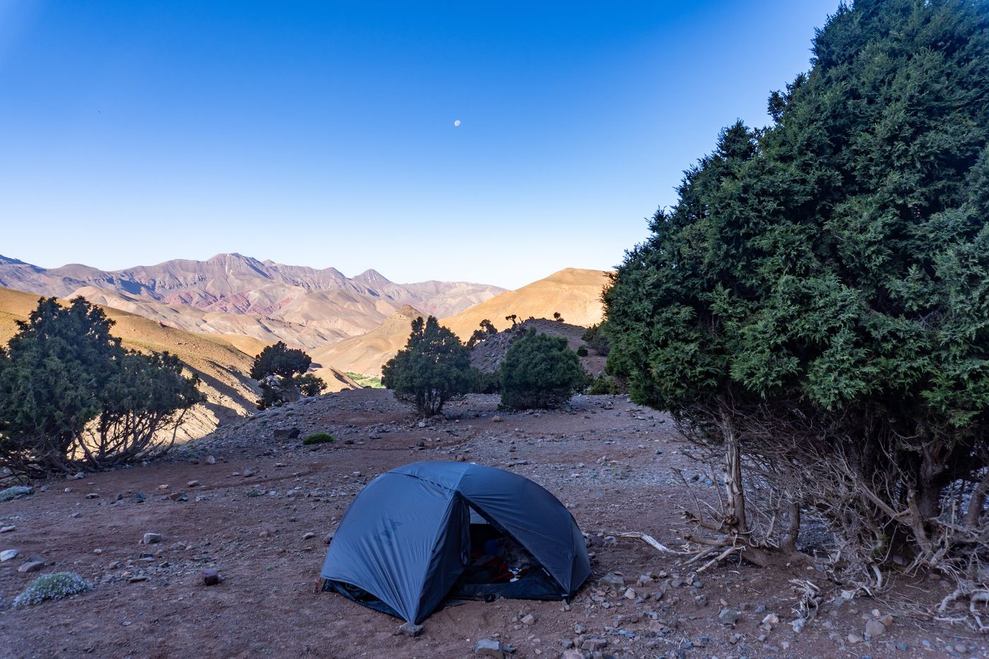 Content d'arriver au bivouac