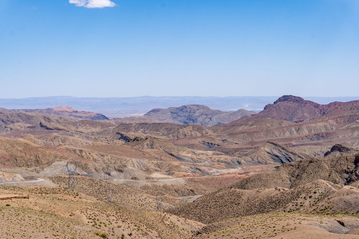 Vue transversale de l'Atlas depuis le dernier col