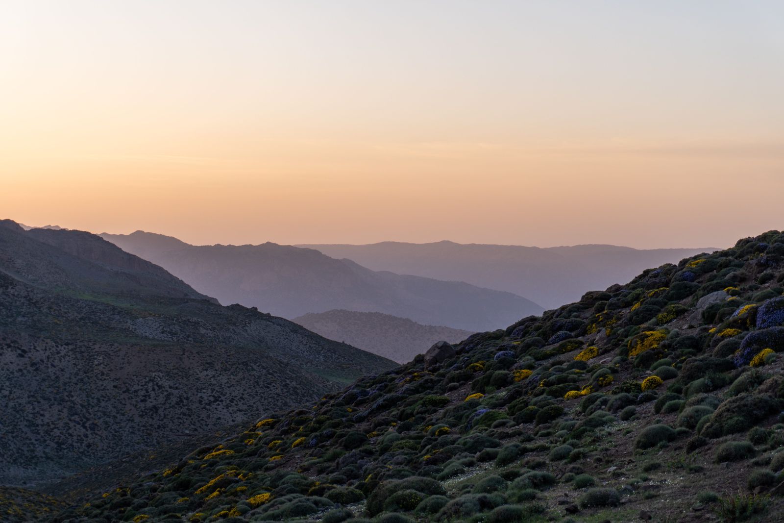 Coucher de soleil, premier jour